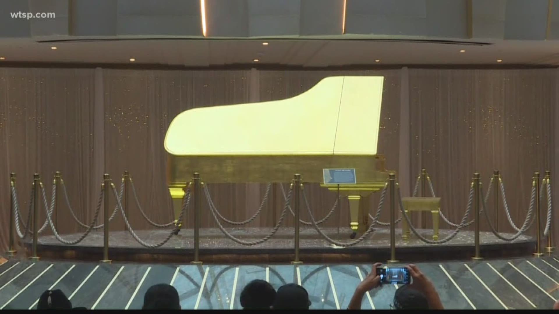 The piano is part of the Hard Rock Hotel & Casino's expansions, which are set to be done in October. It'll be on display in the new grand entrance.