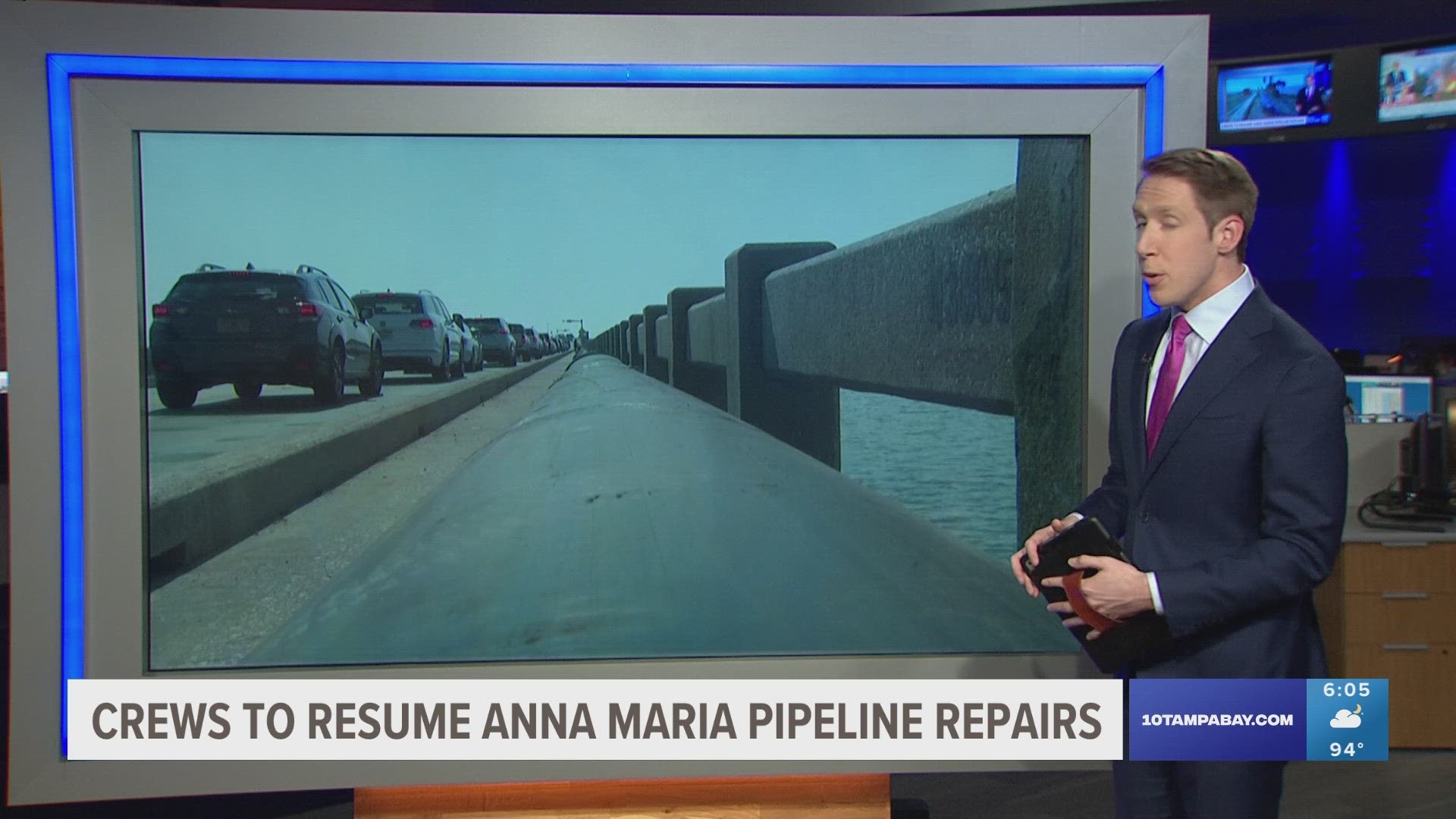 Commuters can expect daily lane closures on the Manatee Avenue Bridge over Anna Maria Sound as crews resume repairs.