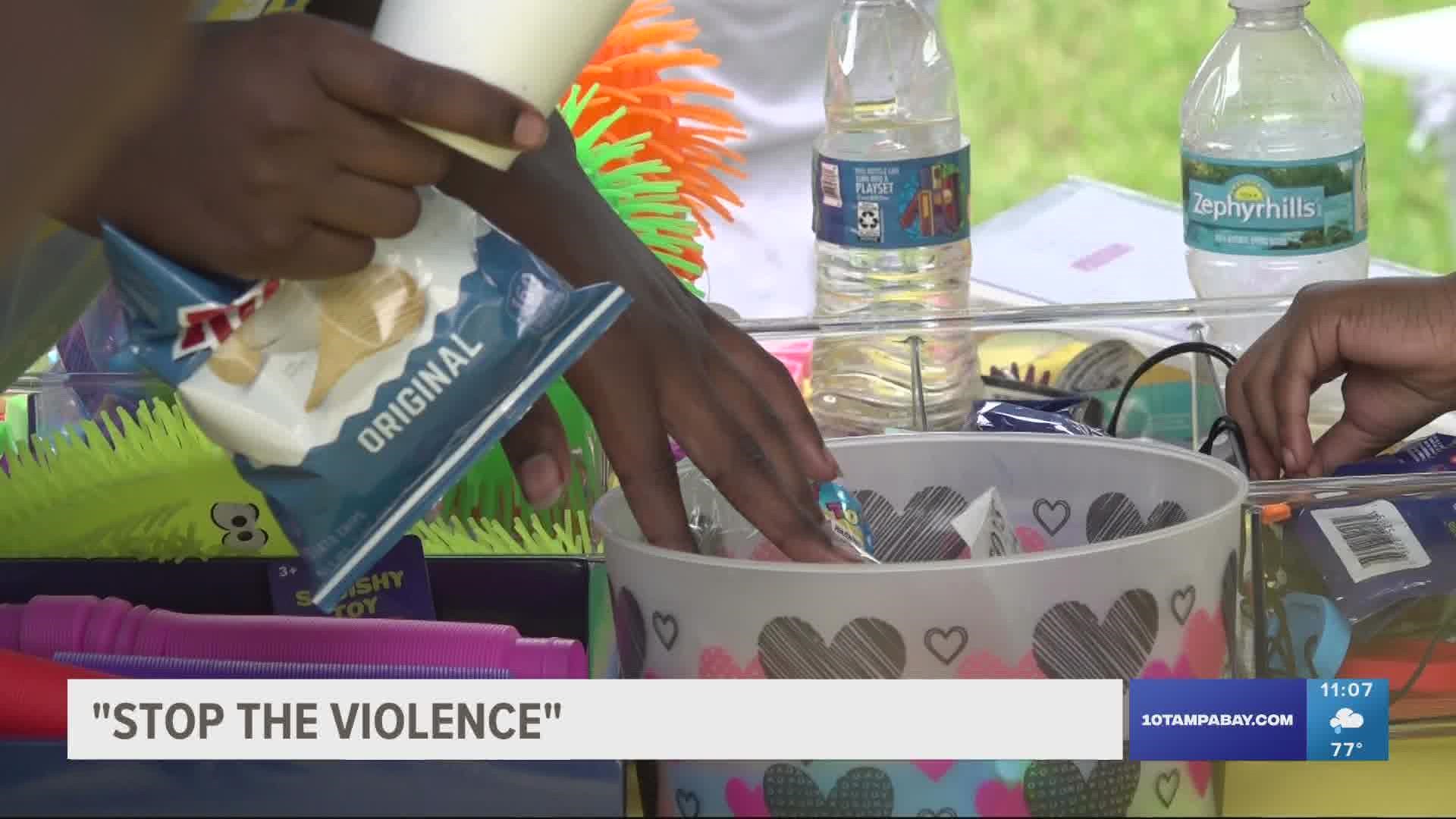 The event is called Stop The Violence, Family Fun Day, and people gathered at Al Barnes Park on Saturday.