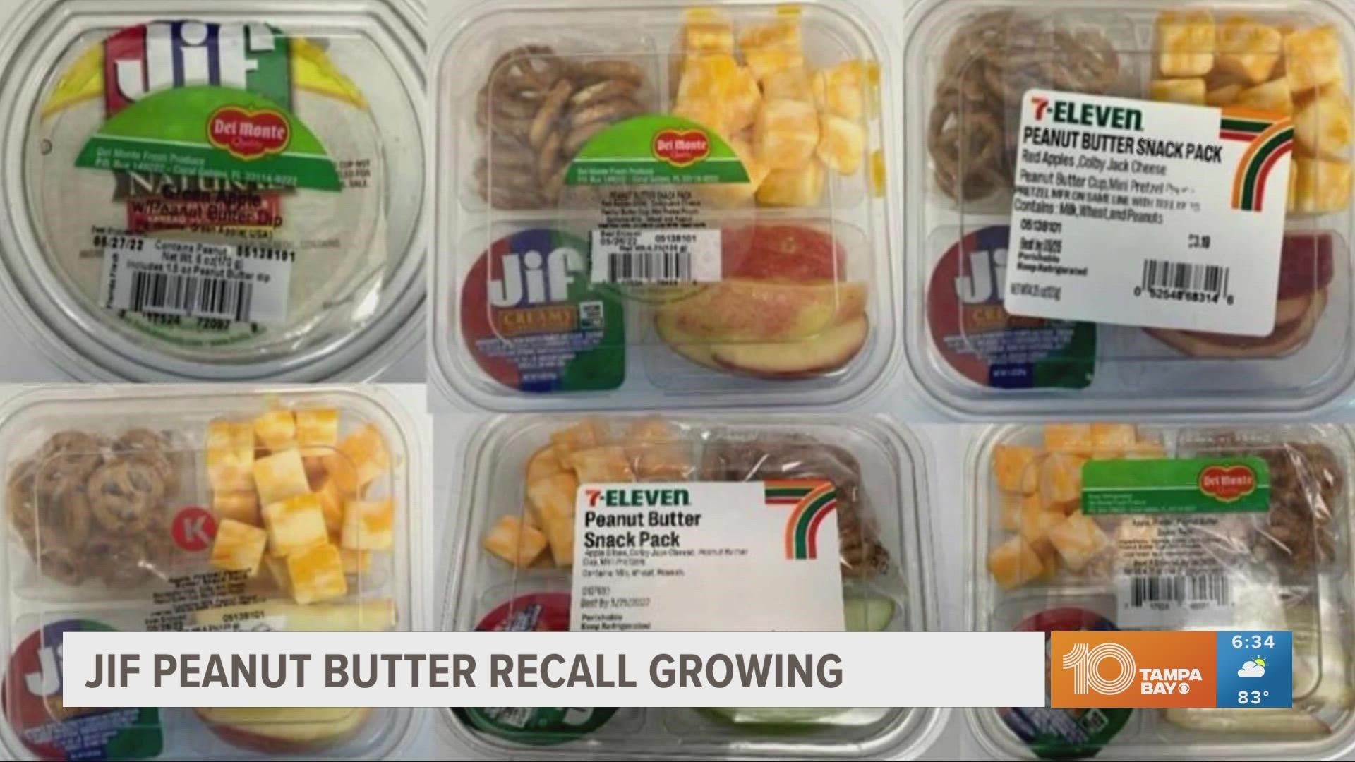 The Jif peanut butter recall is expanding to include more than just jars of peanut butter.
