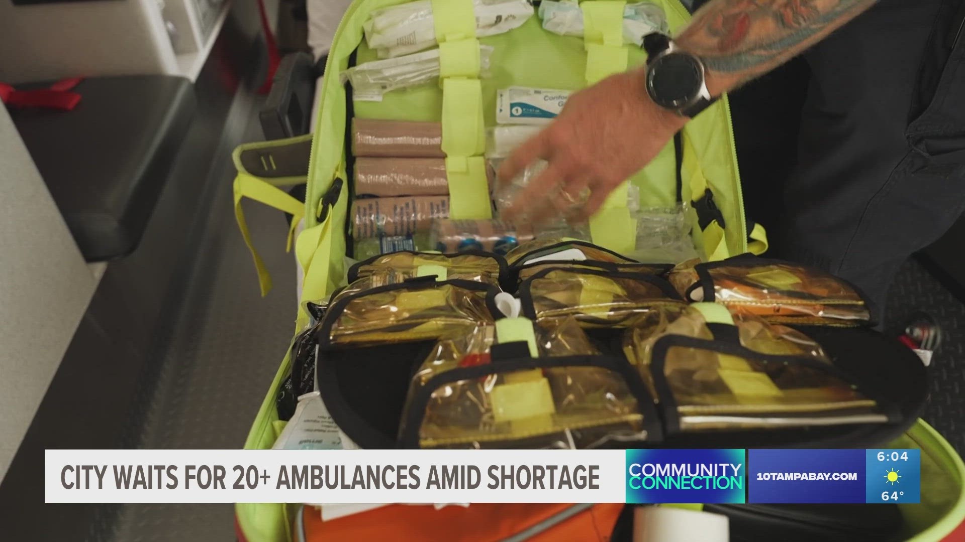 Manatee County says they have 21 ambulances on order. Some orders date back years.