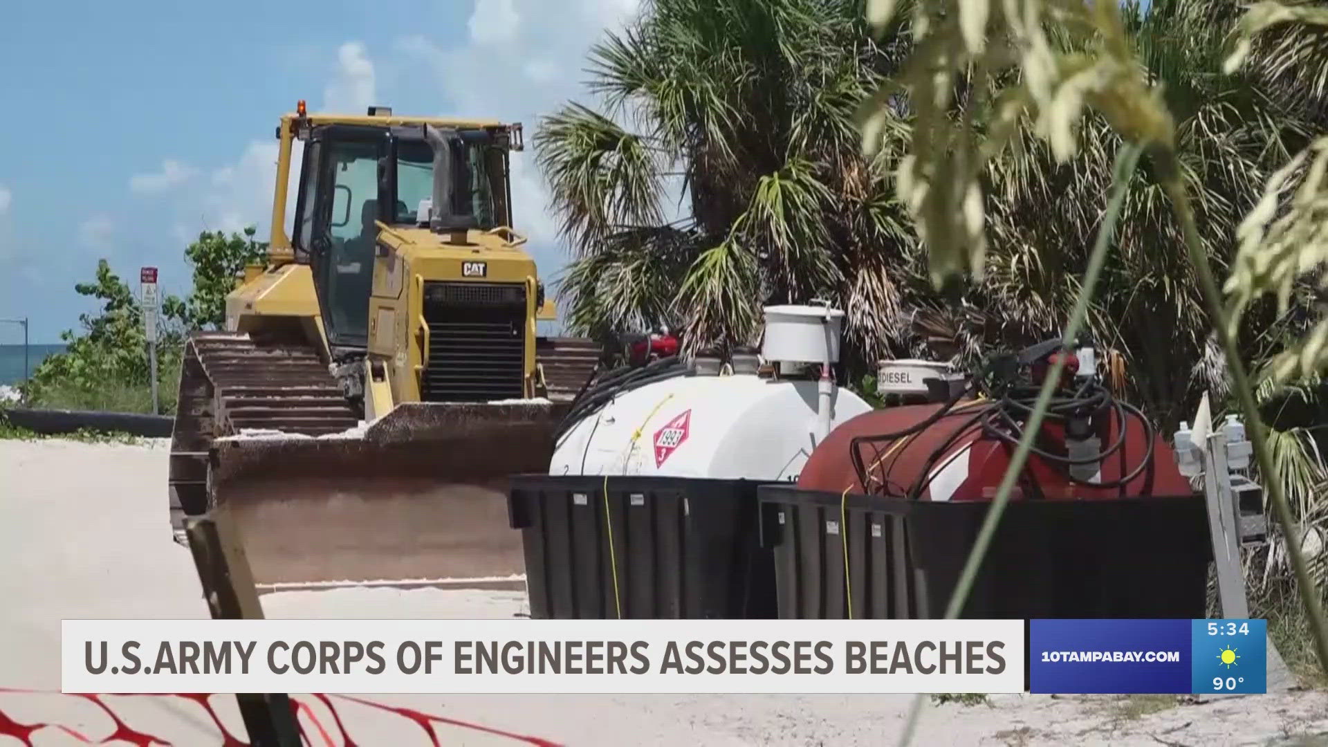 In addition to Sunset Beach, significant erosion was also observed at Indian Rocks Beach and Belair Beach.