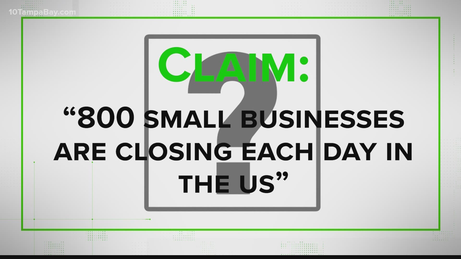 One study says 800 small businesses are closing a day, but official numbers won't be known for some time. Here's what our VERIFY team found out.