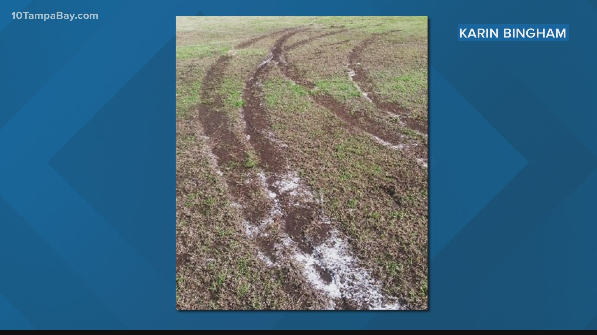 Organizers say it could take 4-6 months to repair the damaged field.