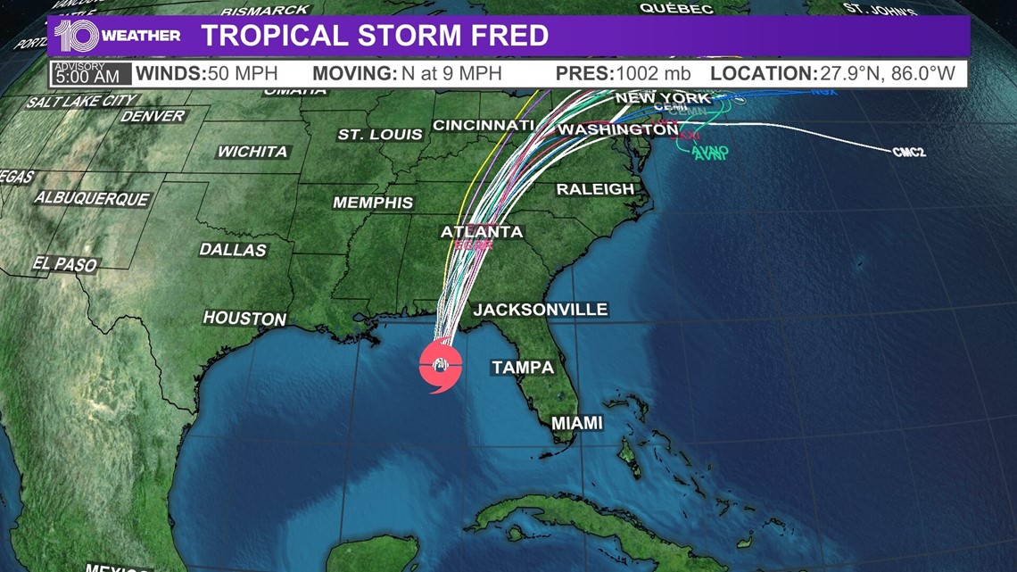 Tropical Storm Fred: See its path, spaghetti models | wtsp.com