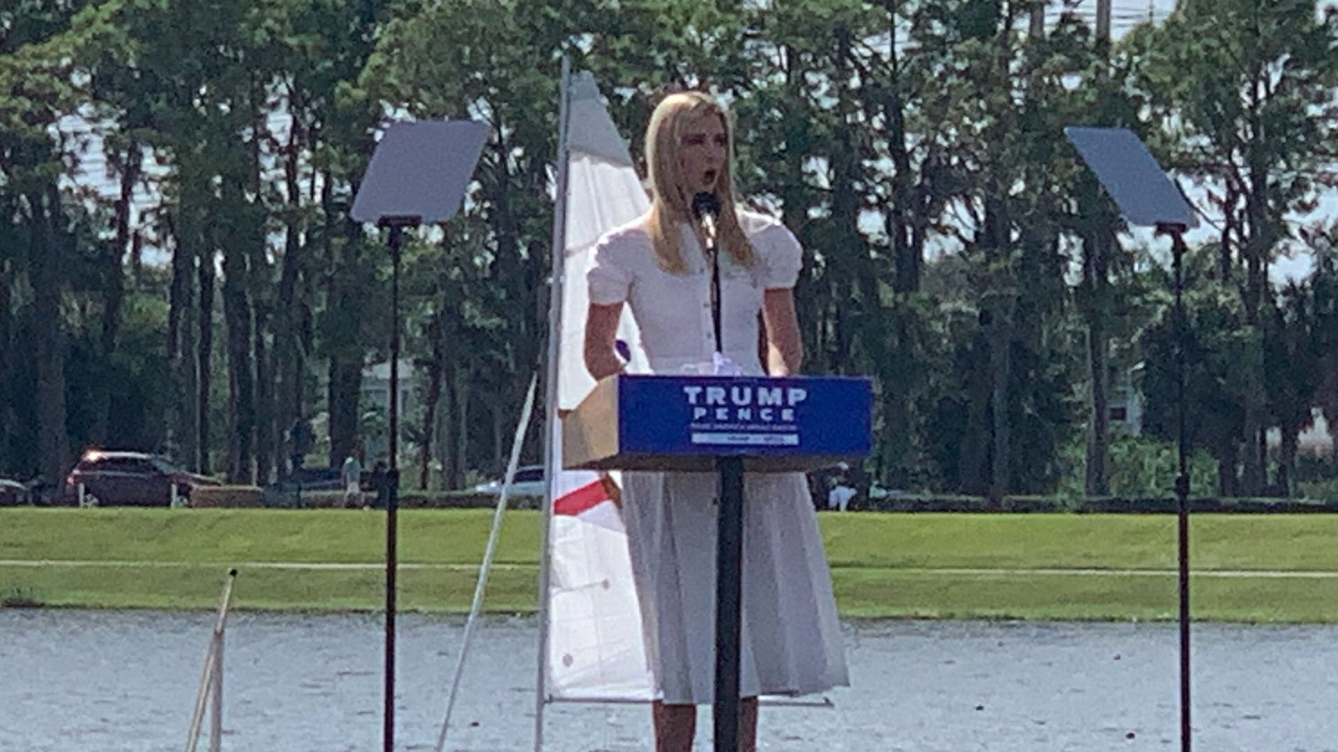 President Trump's eldest daughter held a 'Make America Great Again' rally in Sarasota.