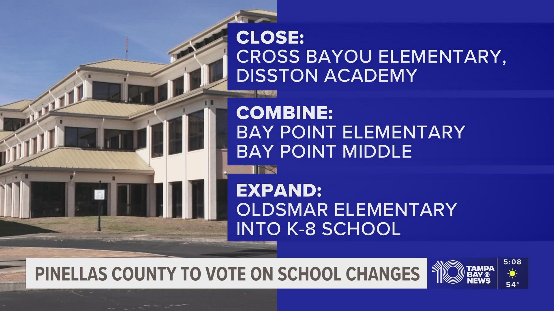 Pinellas County Schools to vote on schools closures, mergers and ...