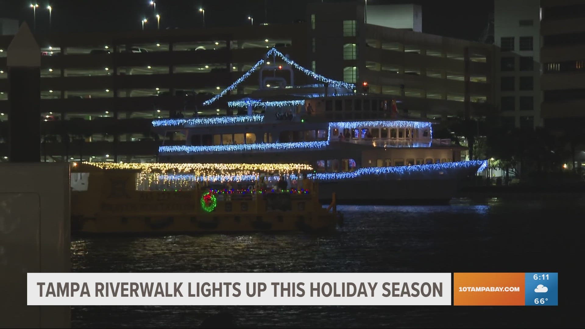 A little rain couldn't stop Tampa from bringing in the holiday season with dazzling lights and treats.