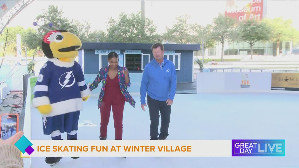 Ice skating with Tampa Bay Lightning legends