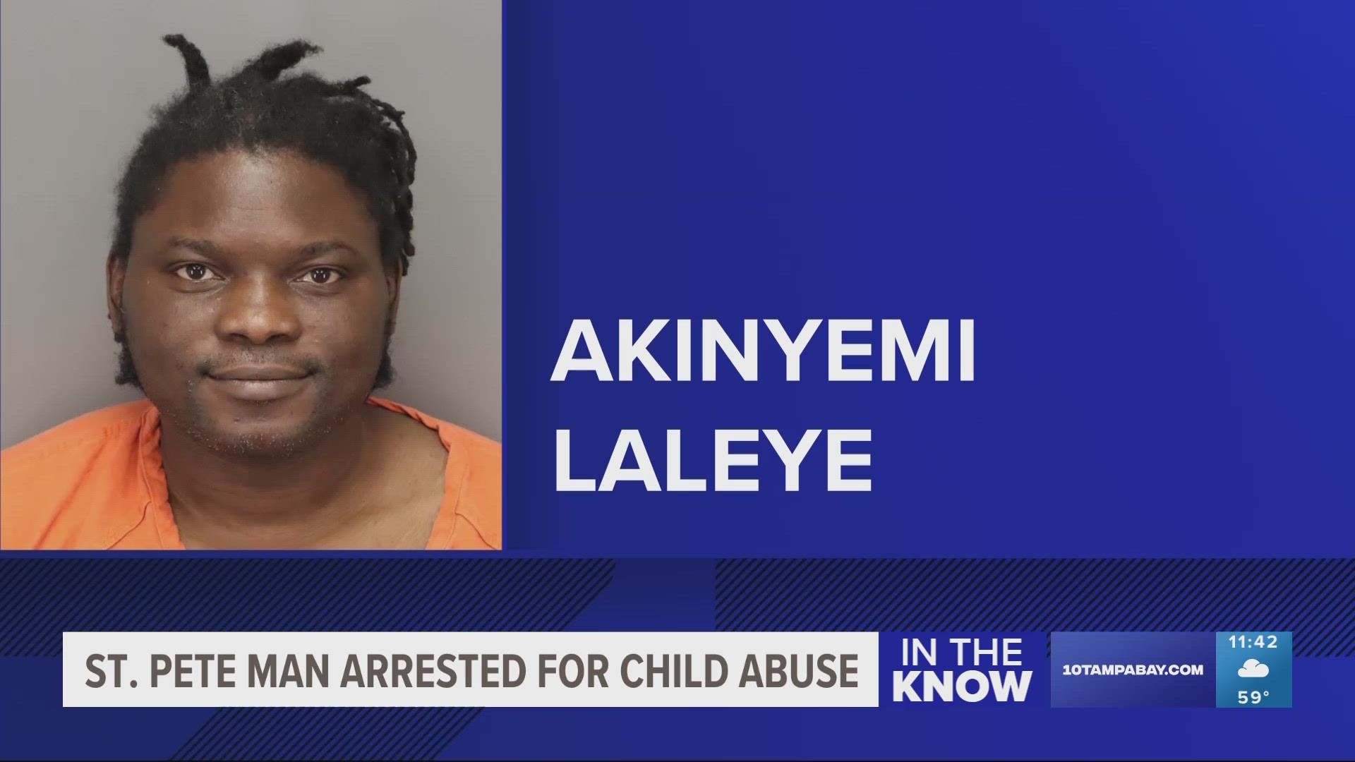 Akinyemi Akinleye Laleye, 41, was charged with a felony after admitting to "whooping" the child, the document says.