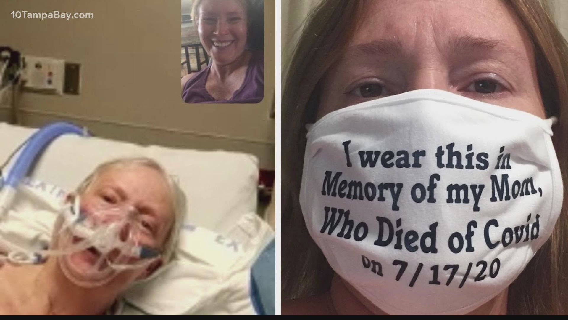 Julie Smith made a special mask after a loved one lost her battle with coronavirus. Now she encourages others to not take life for granted.