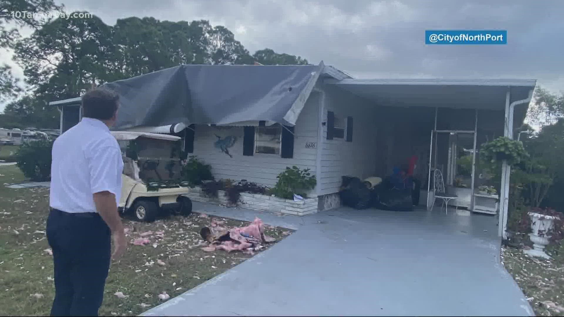 The Tampa Bay area faced a risk for severe weather Tuesday, luckily, no injuries or severe damage was reported.