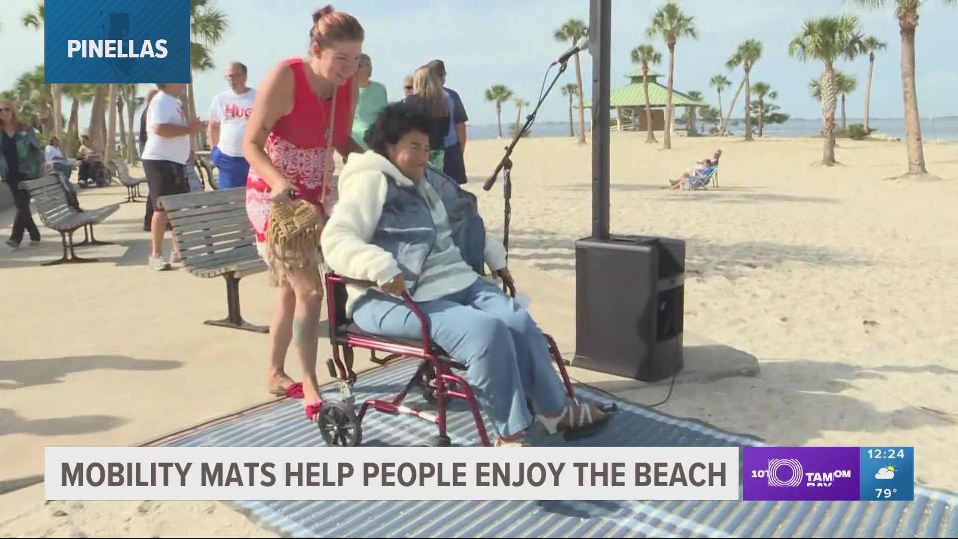 A full list of beaches with mobility mats in the Tampa Bay area can be found at helpusgather.org/accessiblebeaches.