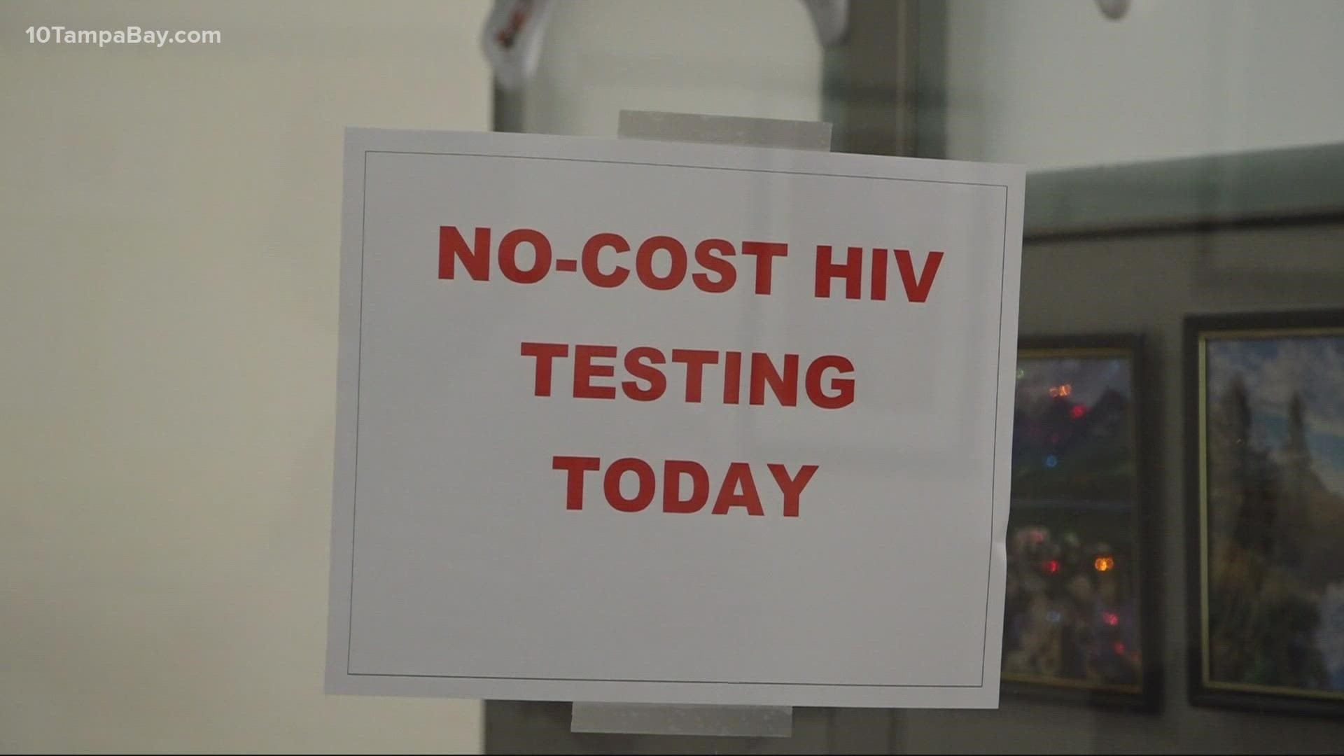 At health departments around Tampa Bay, free HIV tests and screenings were being offered Wednesday.