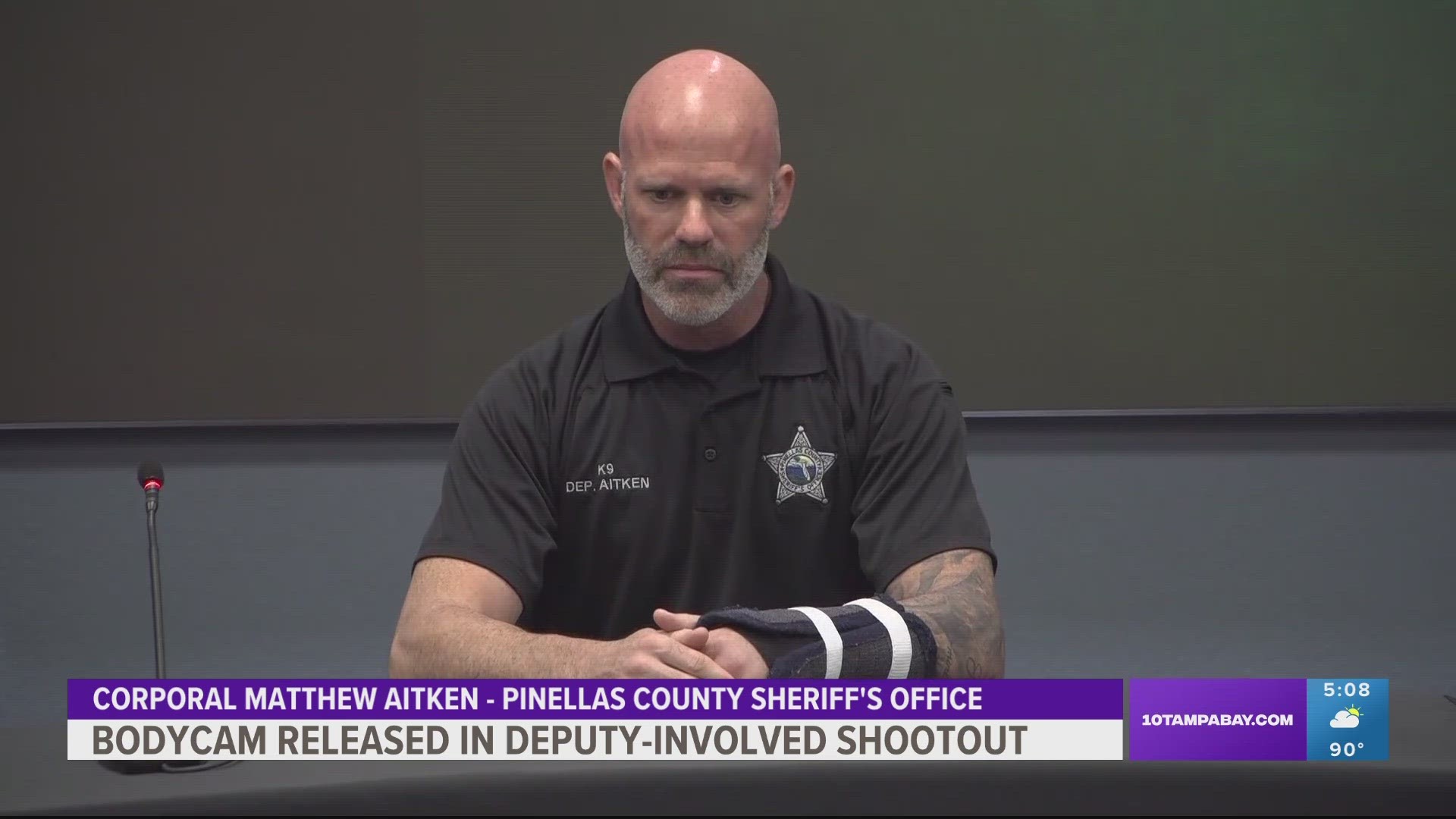 "This is where things lined up for the good guys, in some good and unexplainable way," Sheriff Gualtieri said during the news conference, crediting the K-9.