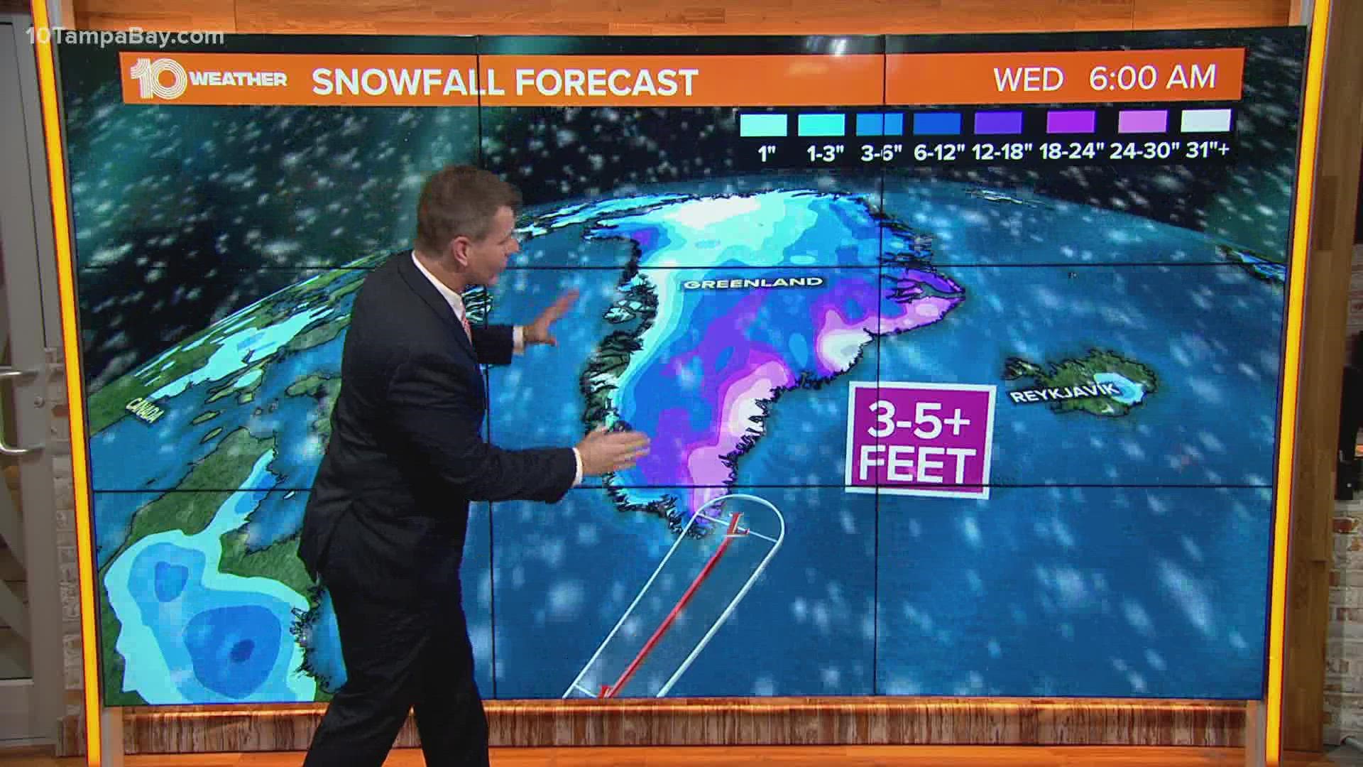 It’s unusual for this time of the year, as this powerful hurricane will bring three to five feet of snow.