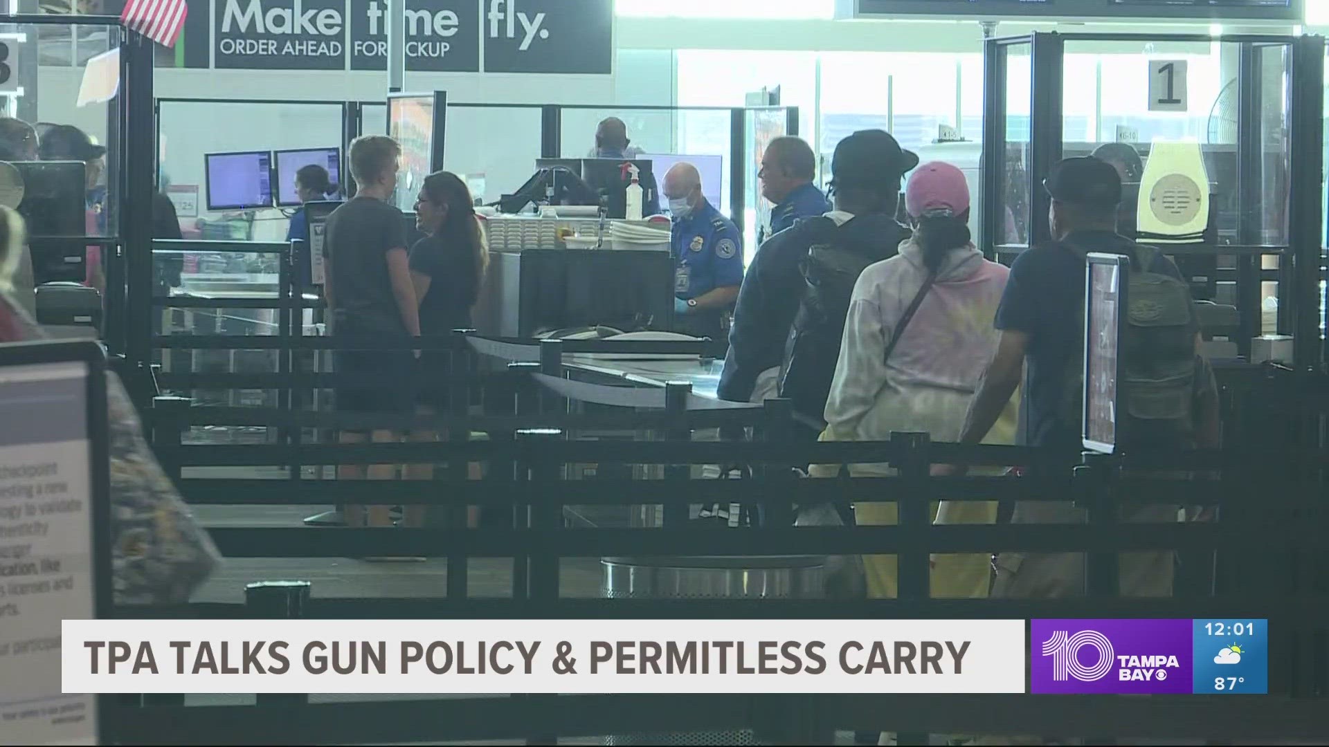 Bringing a weapon to the airport is a second-degree misdemeanor in Florida which is punishable by 60 days in jail and or a $500 fine and up to six months probation.