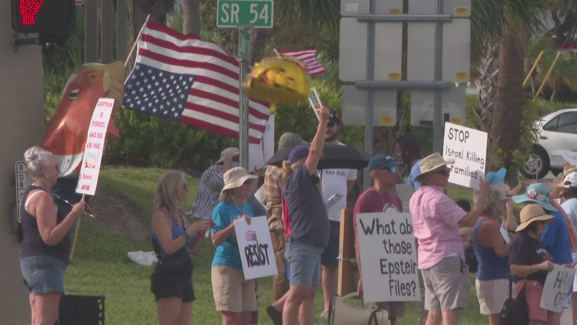 Organizers said the protest is nonpartisan. They said they all had the same goal, and that's to move the country forward.
