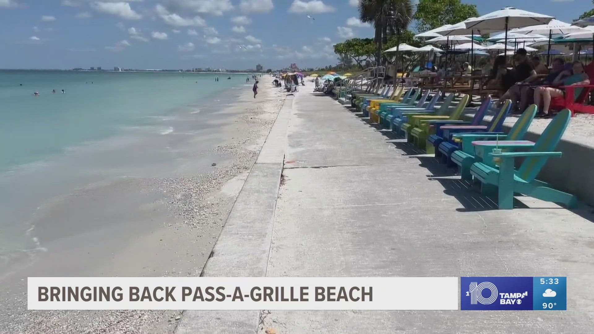 Pass-a-Grille has suffered some major erosion over the last couple of years, but recently the dunes were restored. Now, they’re planning to extend the beach as well.