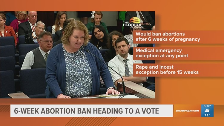 Controversial 6-week abortion ban heads to Florida Senate floor