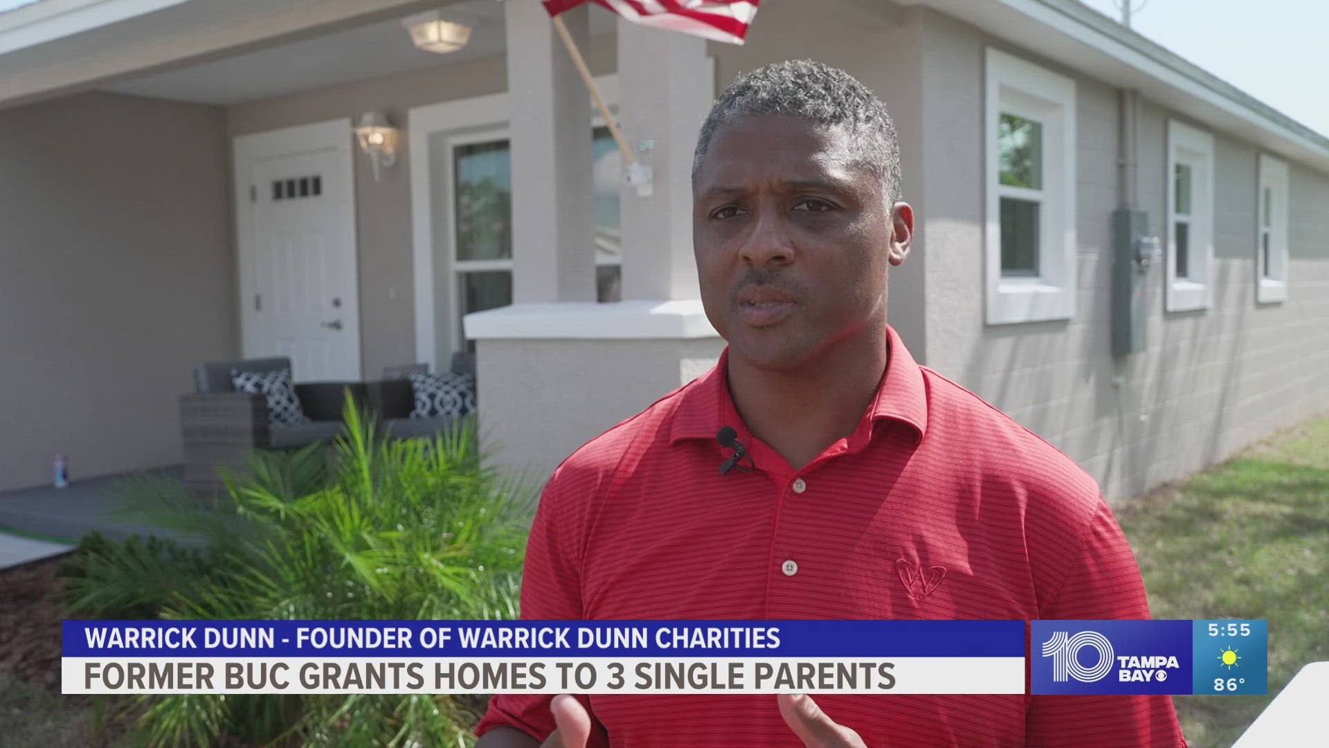 Warrick Dunn Charities has contributed to 60 home celebrations in Tampa Bay, and 232 homes nationwide.