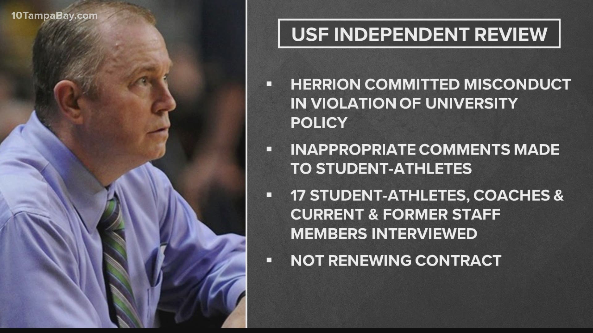 The review found he committed misconduct in violation of university policy.