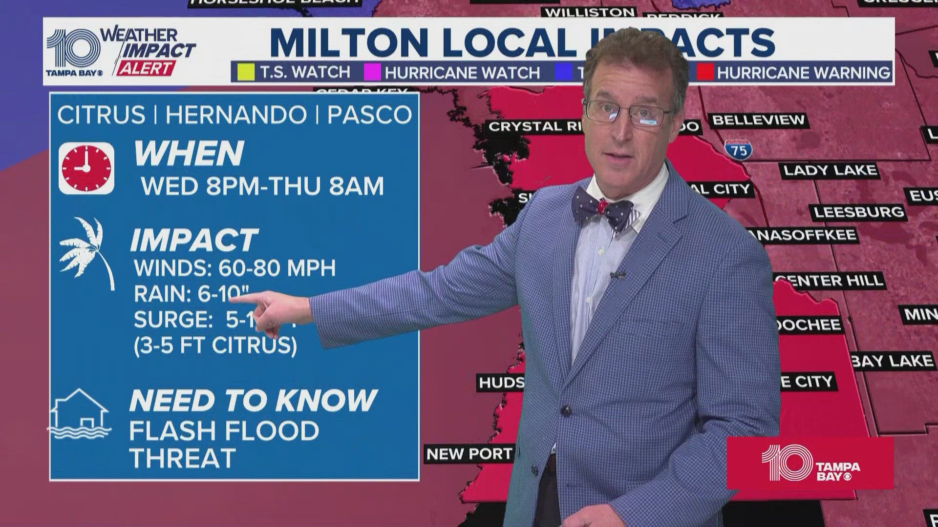 County-by-county impacts from Hurricane Milton in the Tampa Bay area ...