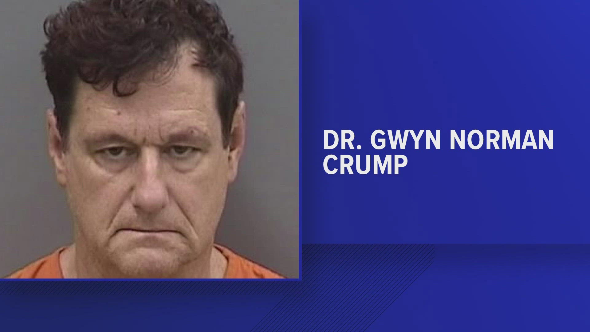 Deputies say 62-year-old Dr. Gwyn N. Crump hit a man in a wheelchair and drove off.