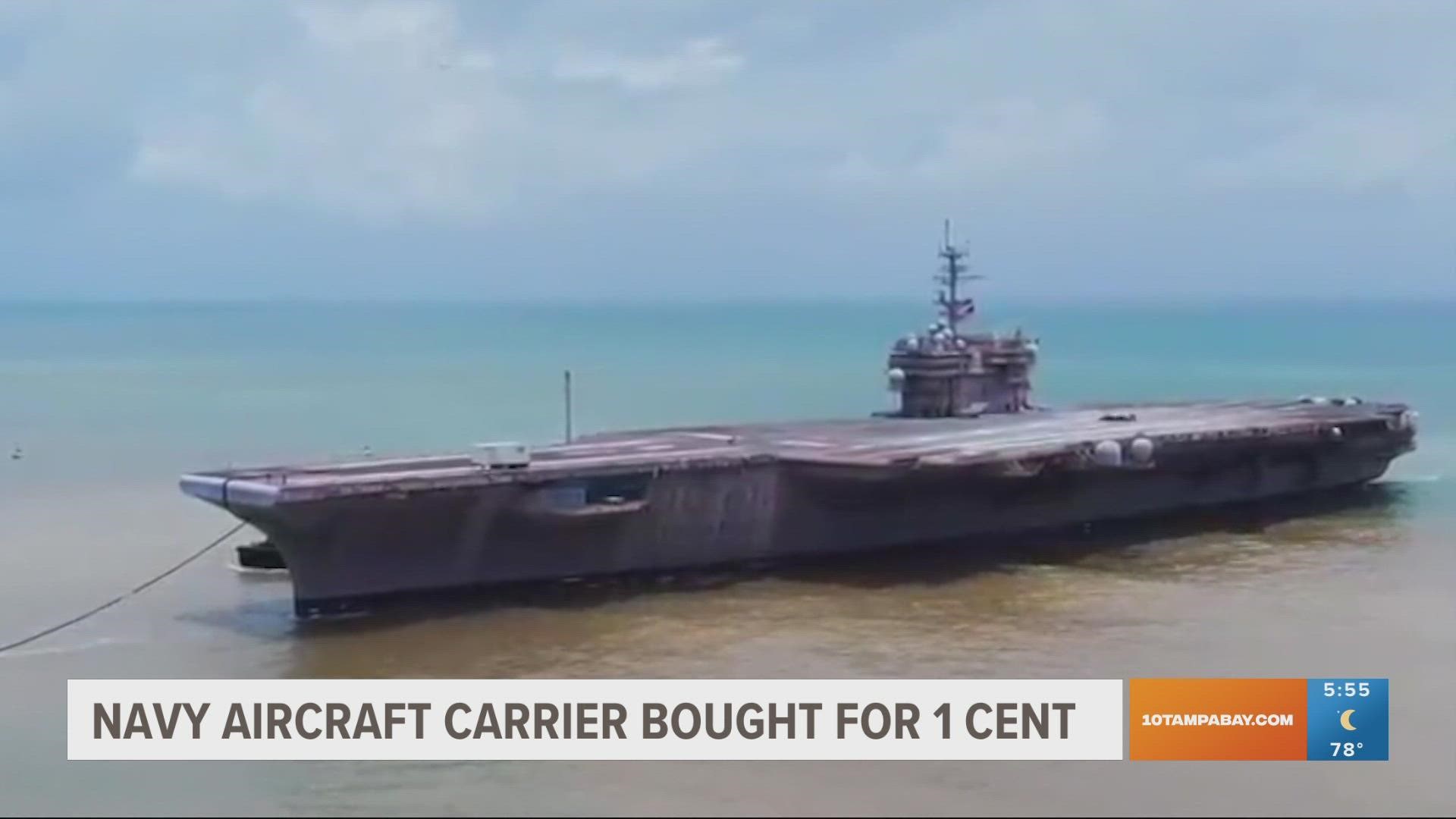 The aircraft carrier, Kitty Hawk, will be chopped up and sold for scrap metal despite efforts to save it as a floating museum.