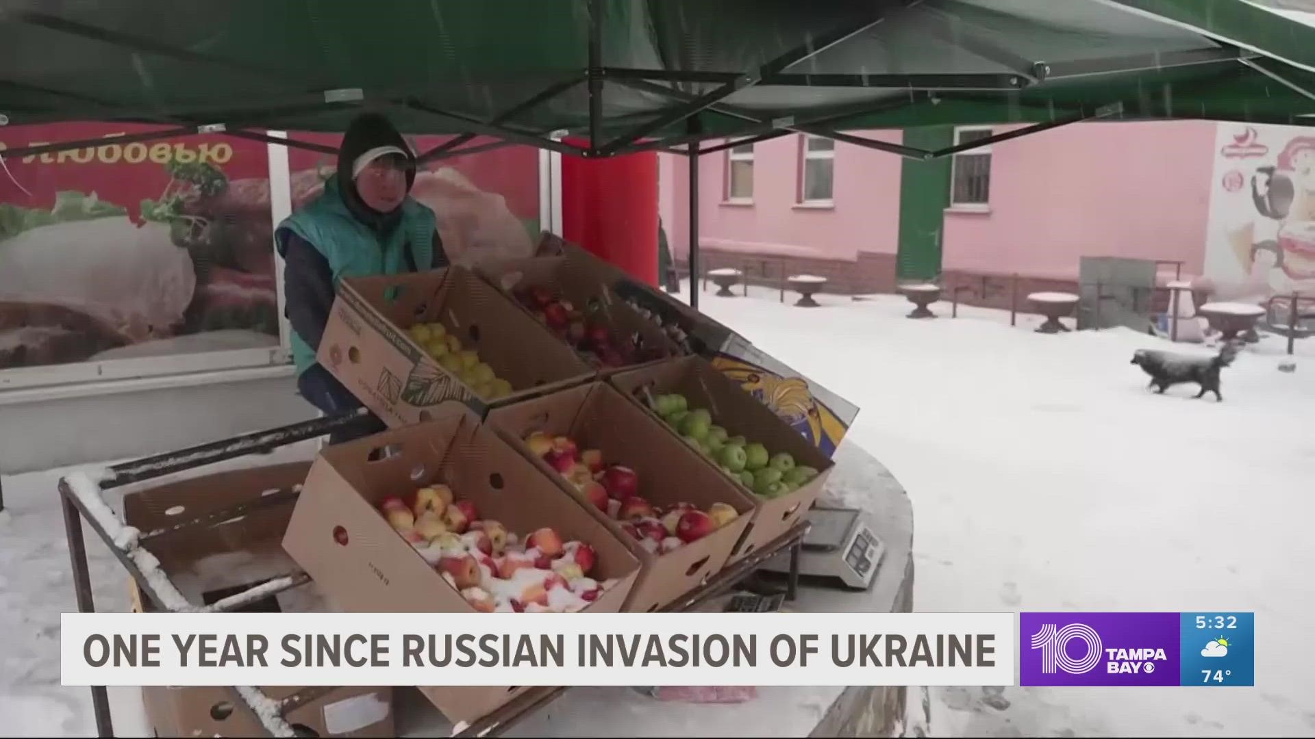 Feb. 24 marks one year since Russian forces invaded Ukraine.