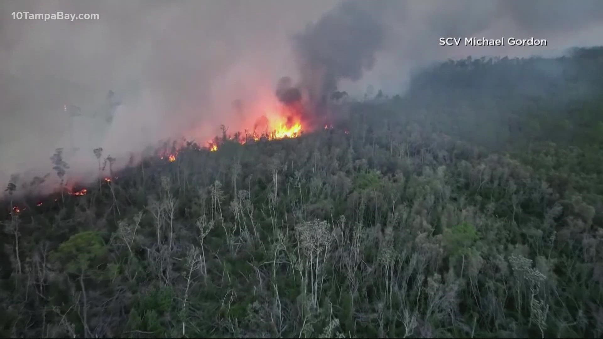 The Bertha Swamp Road Fire has increased in size to about 28,000 acres.