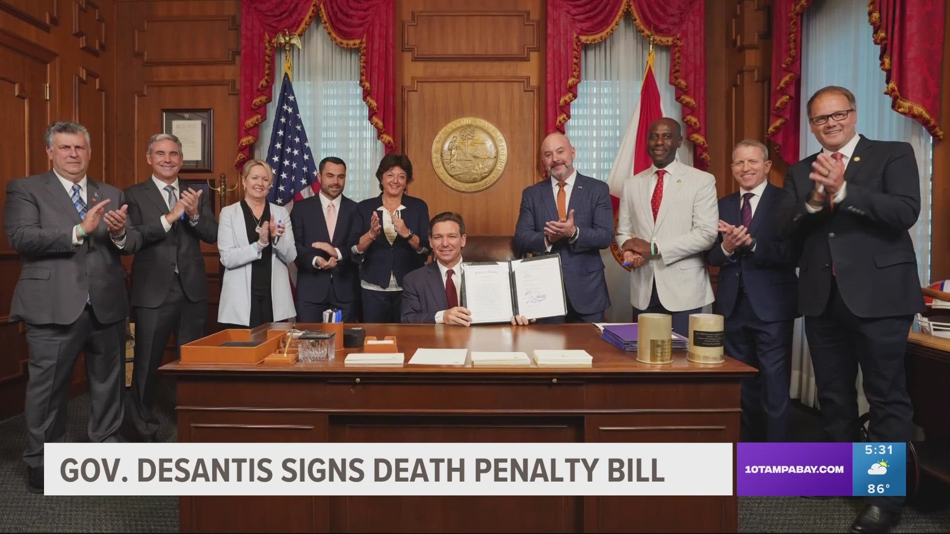 Gov. DeSantis signed the bill in a private ceremony with families of victims of the 2018 Marjory Stoneman Douglas High School massacre in Parkland.