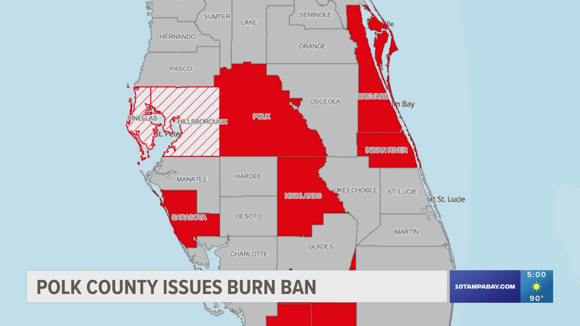 Polk County leaders issue burn ban amid ongoing dry conditions