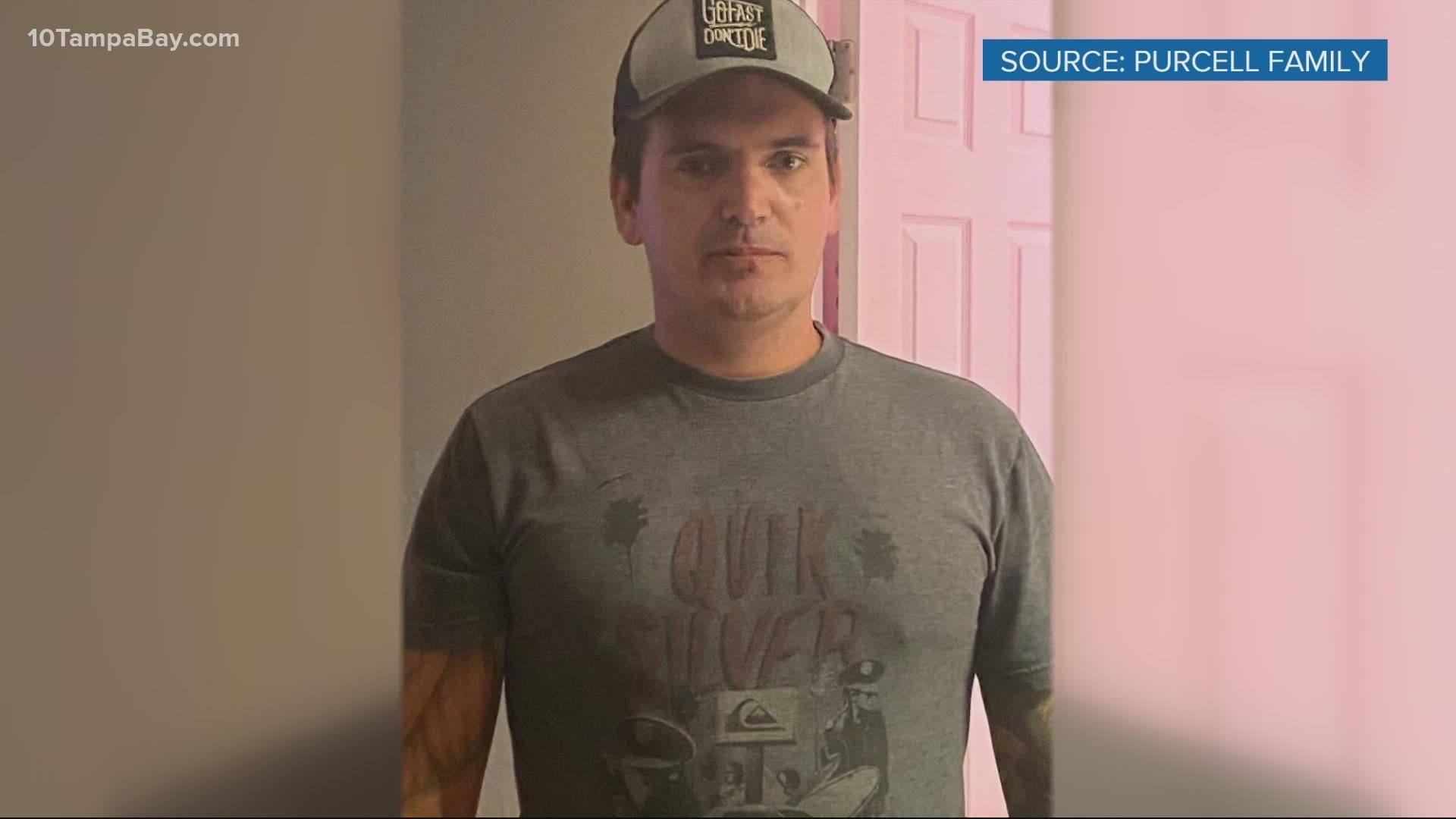 Family members say 40-year-old Evan Purcell was "nearly beaten to death" in the attack.