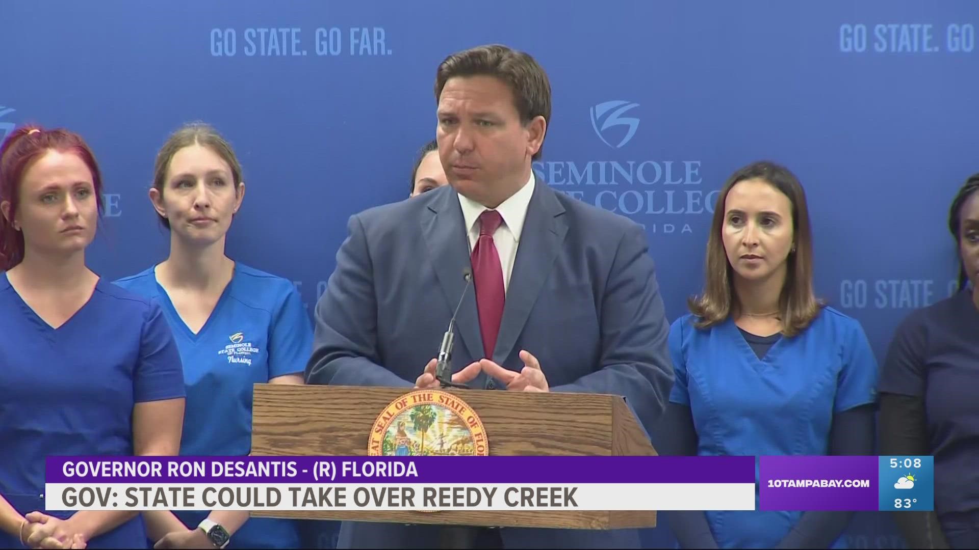 The governor also said that central Florida taxpayers will not be responsible for Reedy Creek’s $766 million debt.