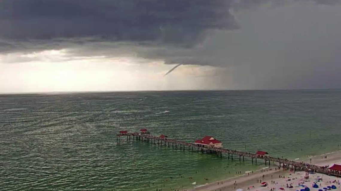 Clearwater Beach waterspout caught on camera