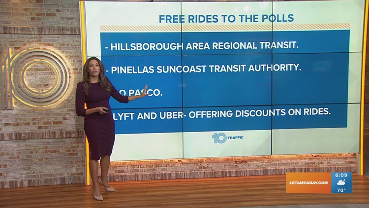 How to get a free ride to the polls in Pinellas, Pasco and Hillsborough counties