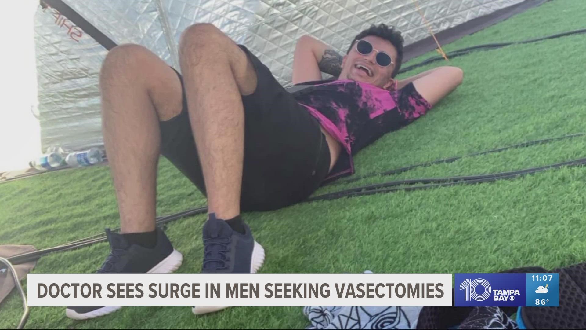 A Lutz-based urologist says the numbers of men who registered for a vasectomy tripled in the week after Roe v. Wade was overturned.