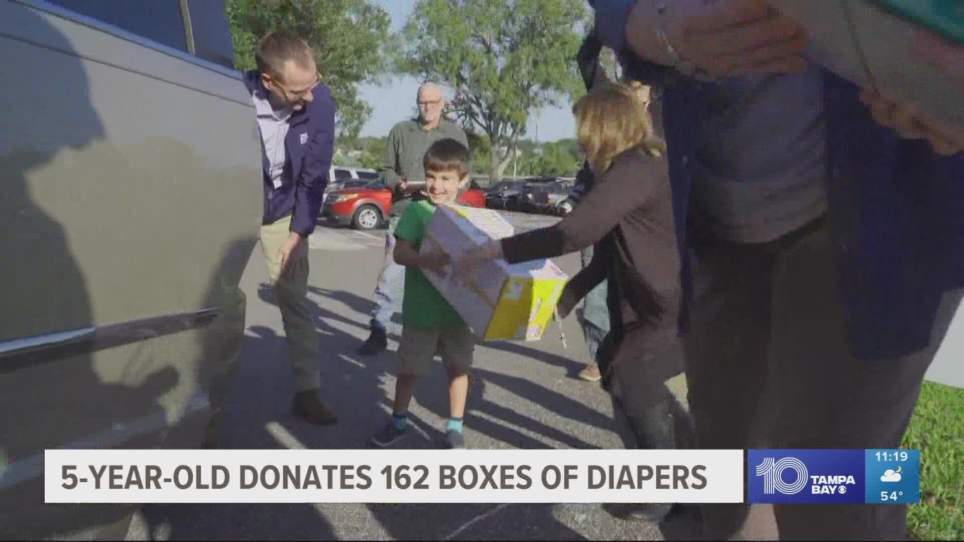 The donations came in all thanks to a local 5-year-old boy.