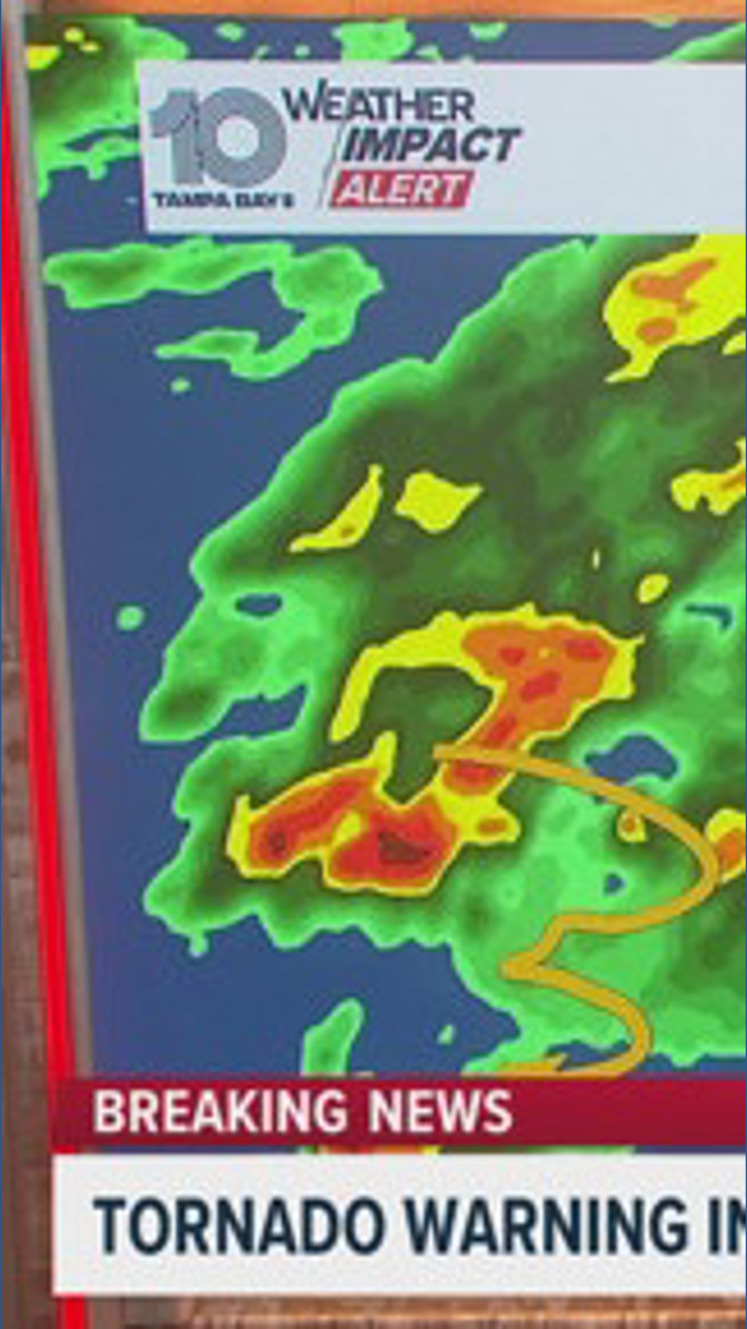 Peringatan Tornado di Kabupaten Pasco, Hernando