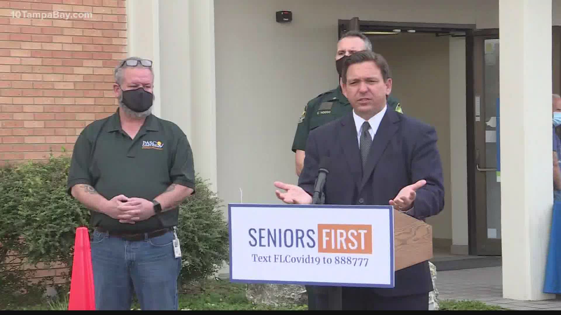 Florida Gov. Ron DeSantis said he's leaving the determination up to doctors who must sign off on their patients' forms.