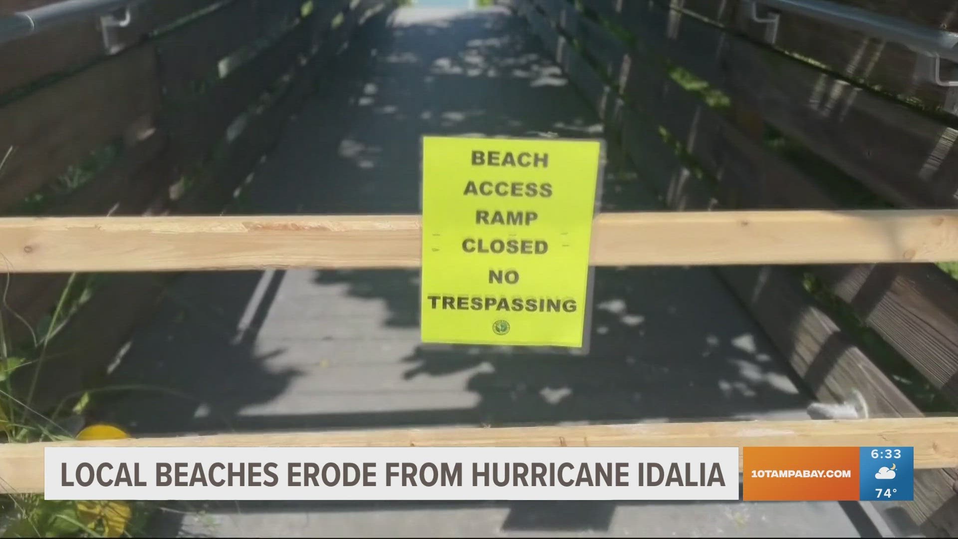 Debris and erosion on Sunset and Indian Rocks beach have made officials urge beachgoers to stay away.