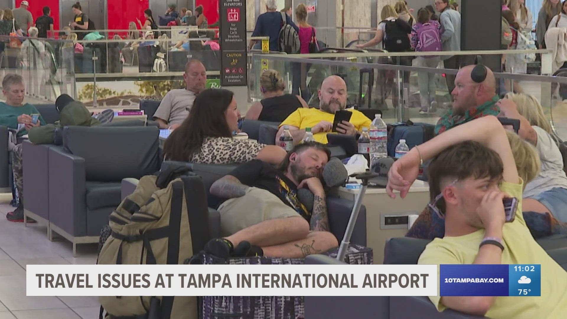 Travelers experienced delays and cancellations as Tampa International Airport prepares for spring break travel.