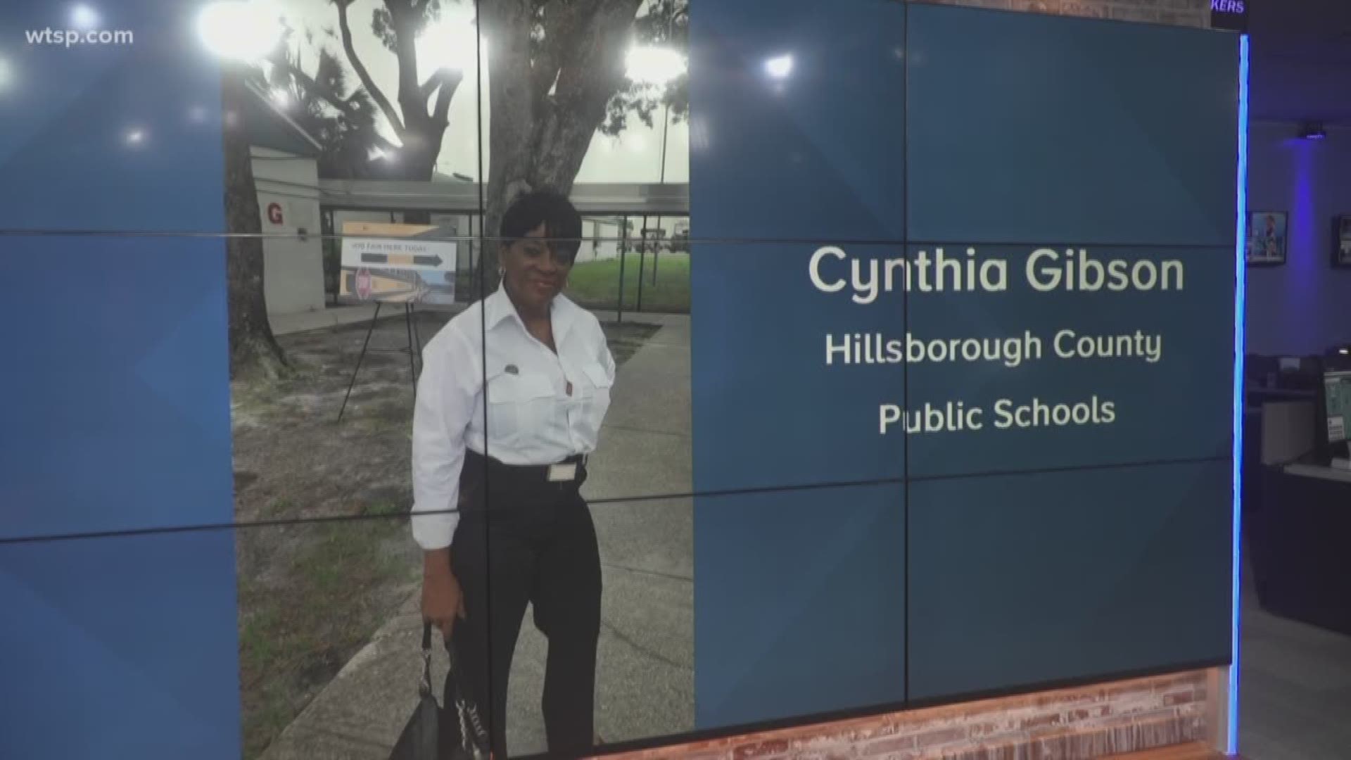 A longtime bus driver for Hillsborough County schools died in a crash on her way to work on the first day of the school year.

Cynthia Gibson, also known as Ms. Cherry, was in her car when she was killed in the crash on Interstate 4, district spokeswoman Tanya Arja said. https://on.wtsp.com/2OQU7b6