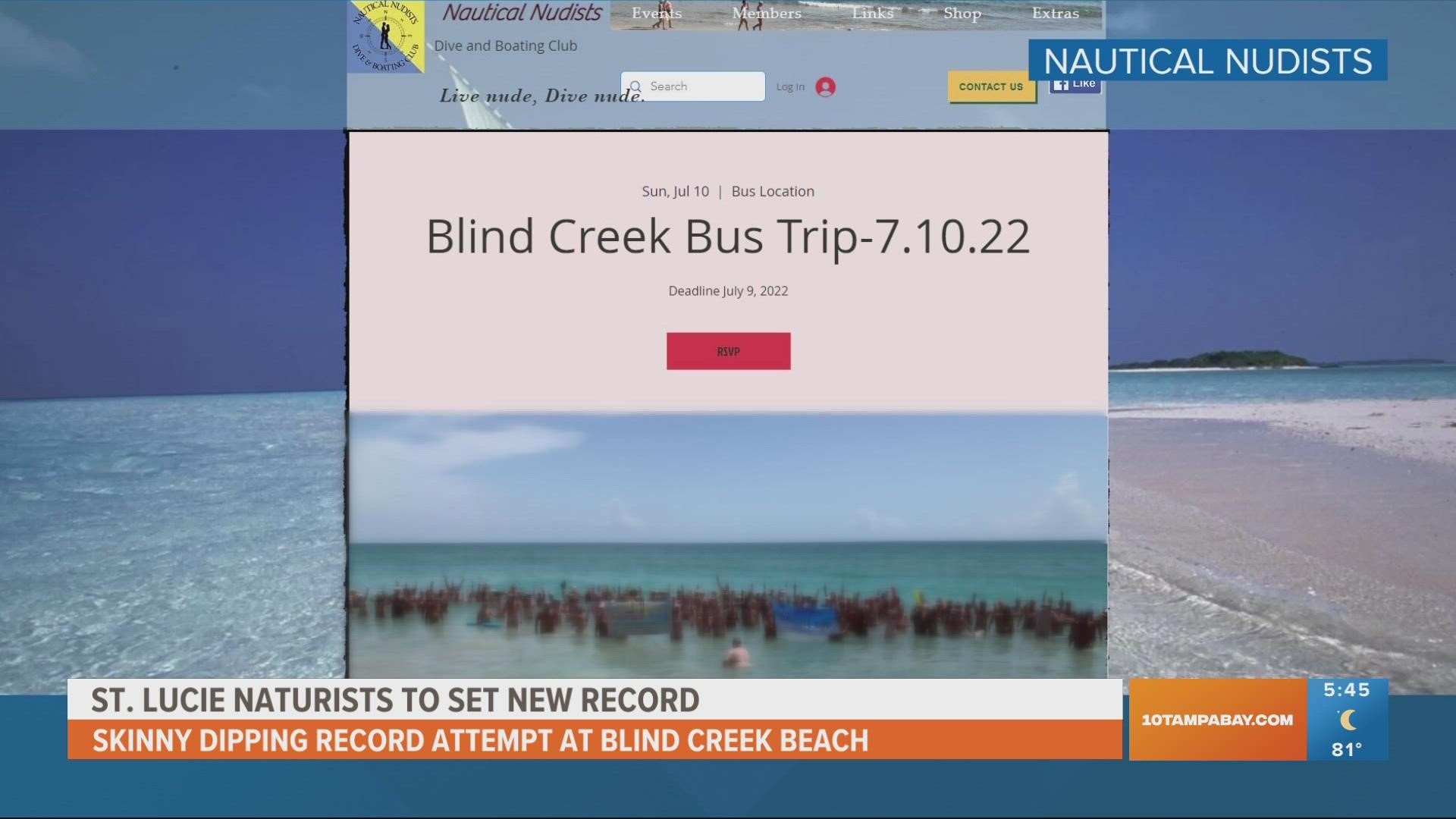 Topless Beach Live Webcam - Florida beach-goers to attempt to break skinny dipping record | wtsp.com