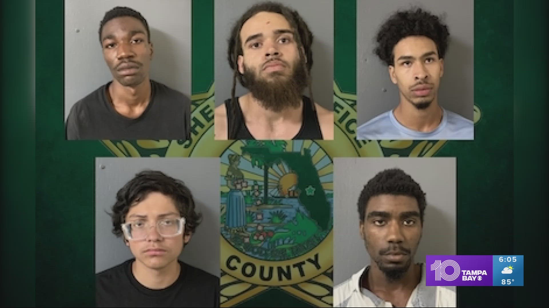 Five men were arrested and charged with attempted first degree murder and firing a weapon into an occupied vehicle.