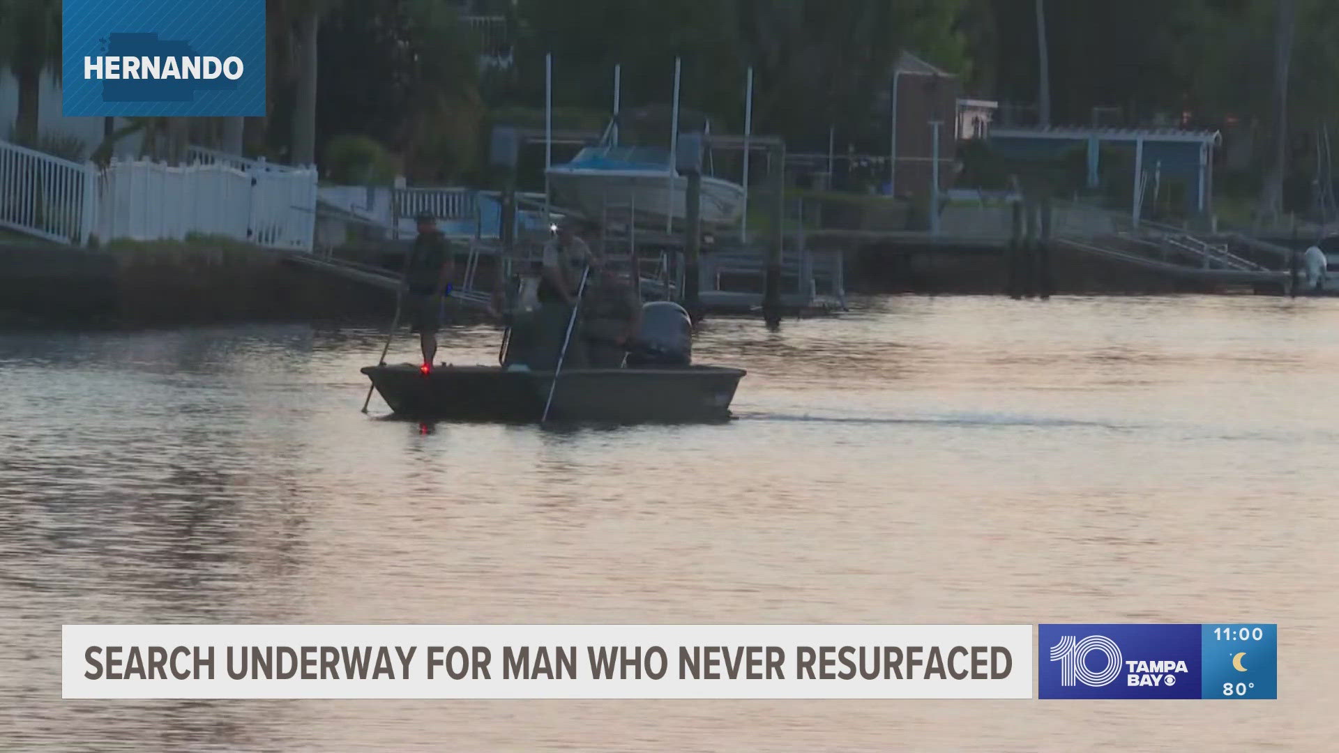 The Hernando County Sheriff's Office marine unit, dive team, patrol deputies and fire rescue have responded to the scene.