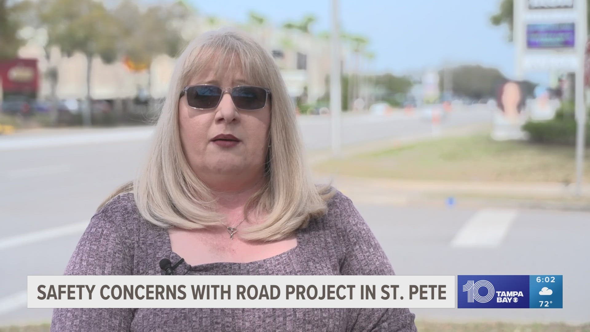 The ongoing road construction project is meant to improve safety and traffic flow on a busy St. Pete street.