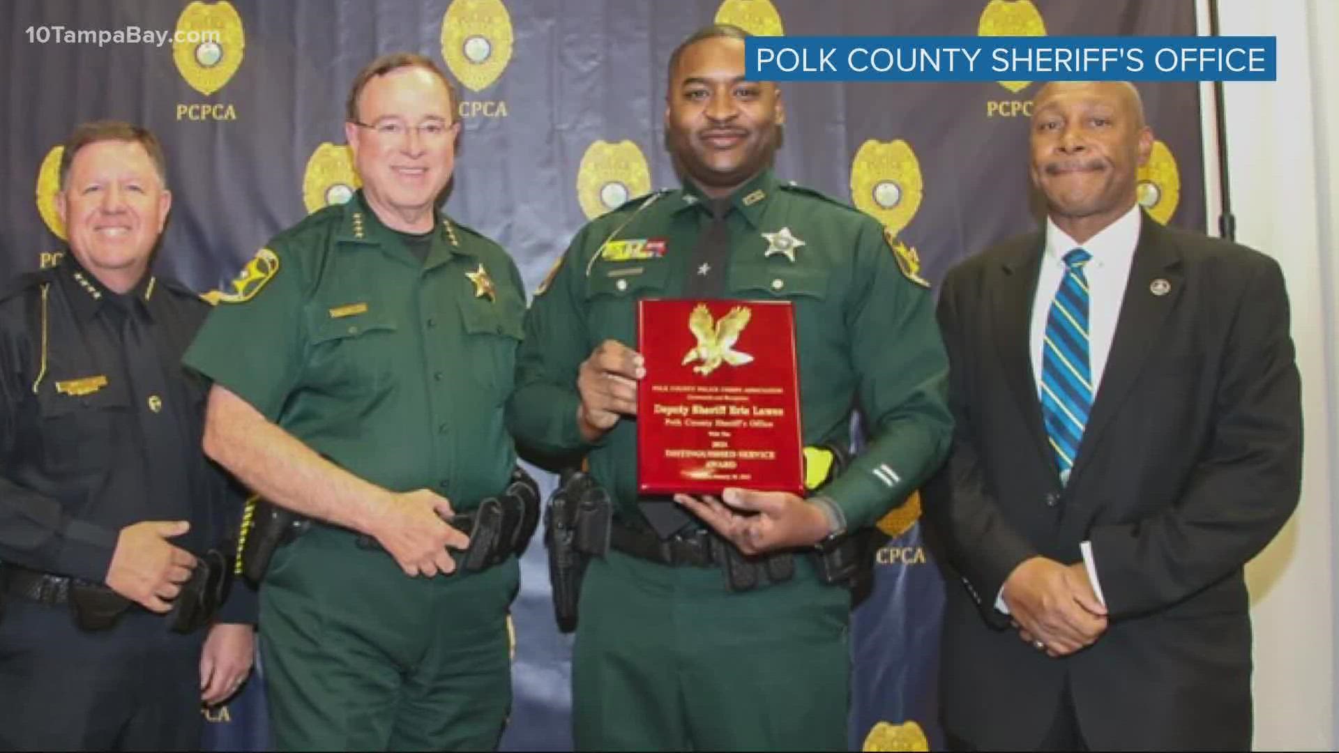 Law enforcement officers also recognized a lieutenant who protected deputies and helped save a young girl's life in Lakeland.