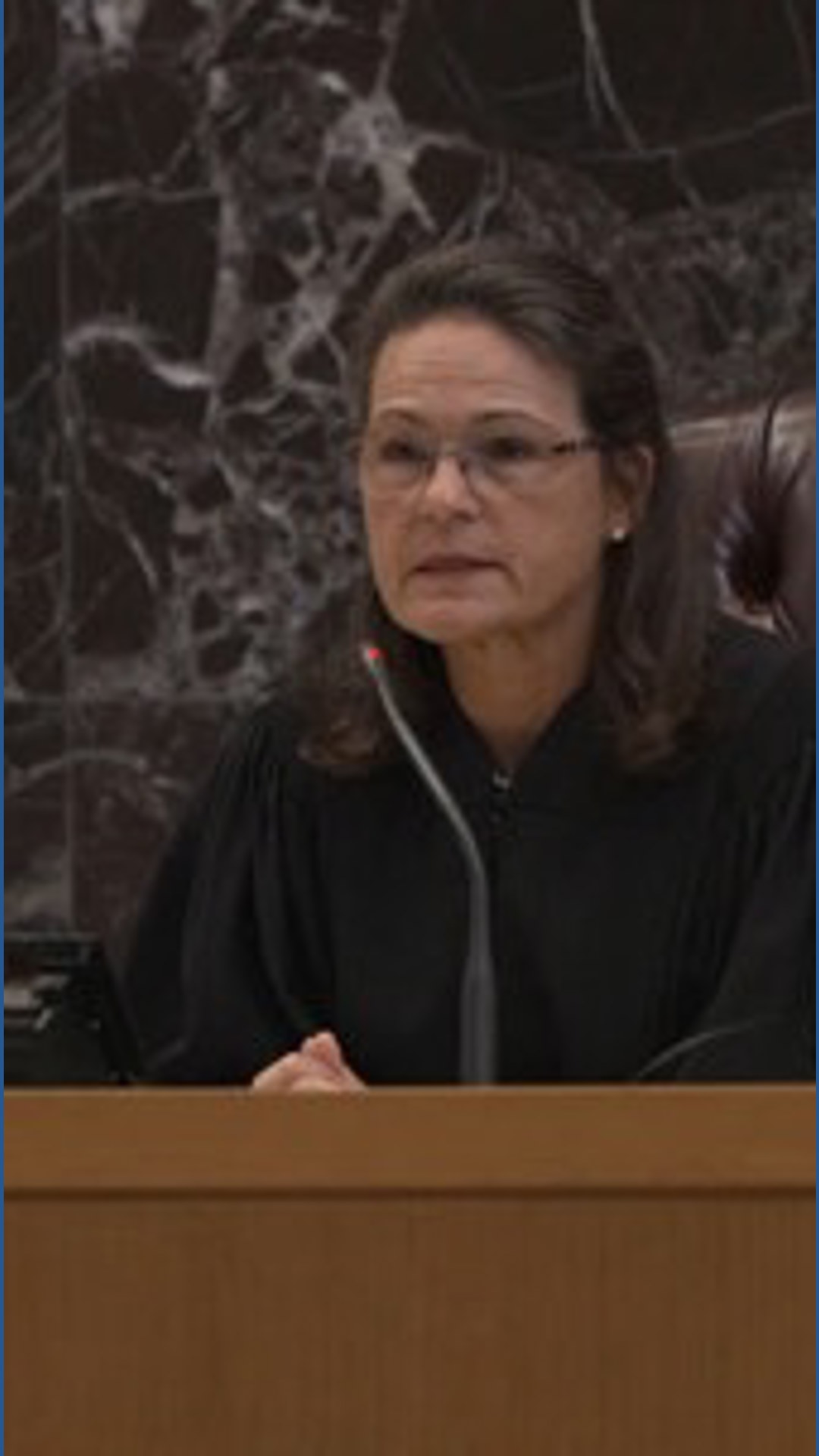 The judge addressing the court ahead of her verdict in the Waddles the ...